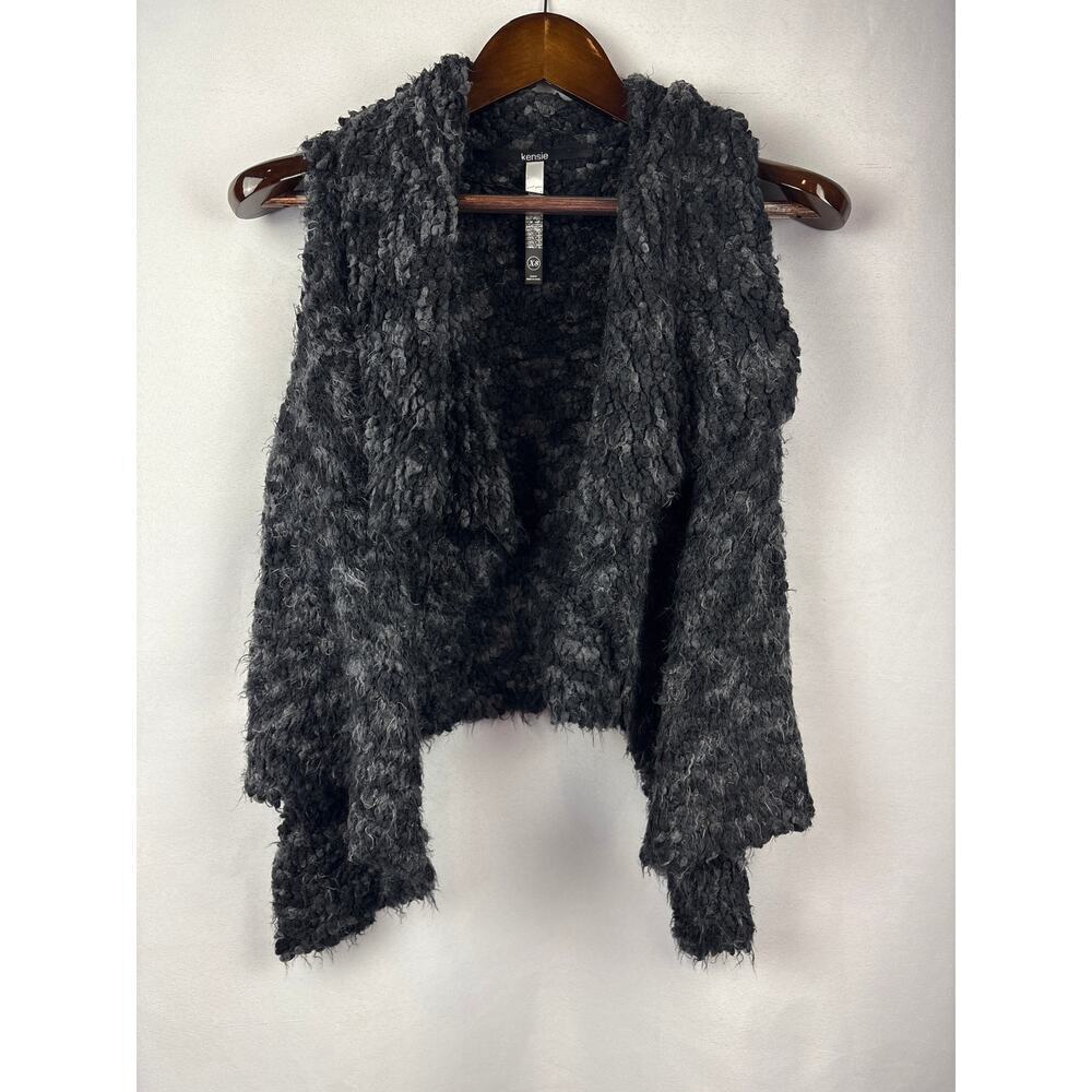 Women’s Kensie XS Black & Dark Grey Knit Vest